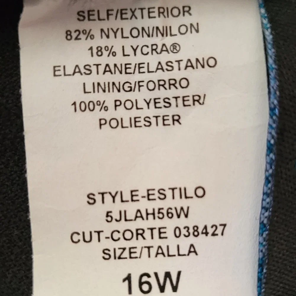 NWT Azul by Maxine of Hollywood Solid Black Swim Short NEW Plus Size 16W